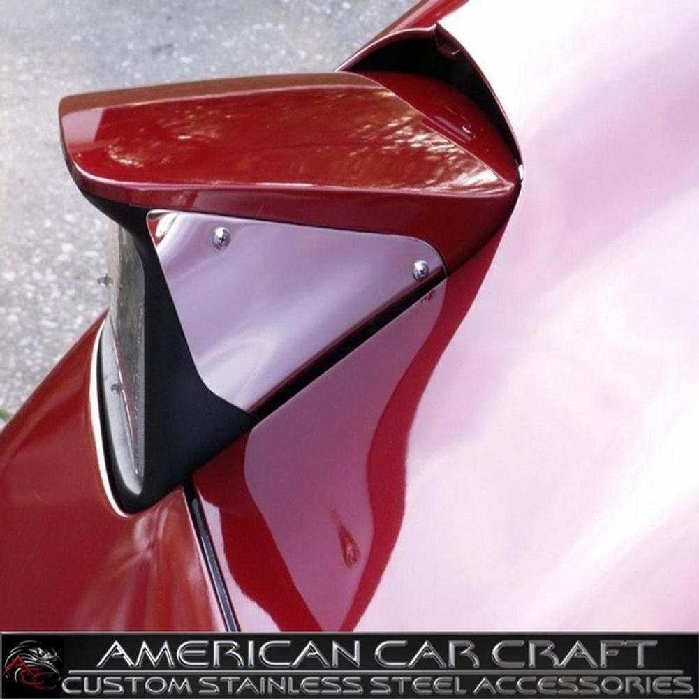 Corvette Headlight Bucket Covers 2 Pc. (Set) - Polished Stainless Steel : 1997-2004 C5 & Z06