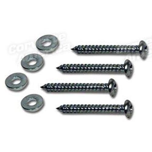 Corvette Armrest Screws & Washers. 4 Piece Set: 1965-1967