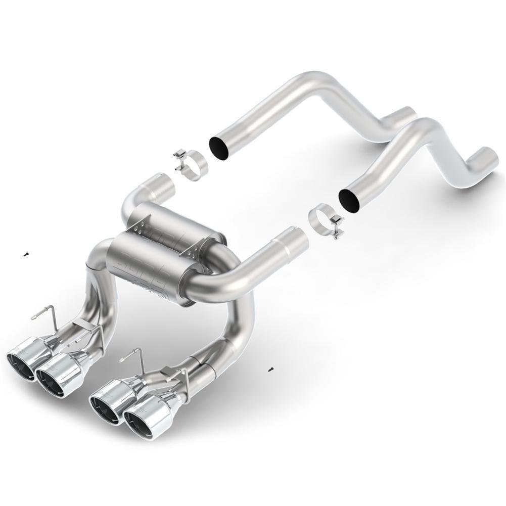 Corvette Exhaust System - Borla Rear Section ATAK 4 Rd 4.25” Rd, Ac, Ic Tips : 2006-13 C6 Z06 & ZR1