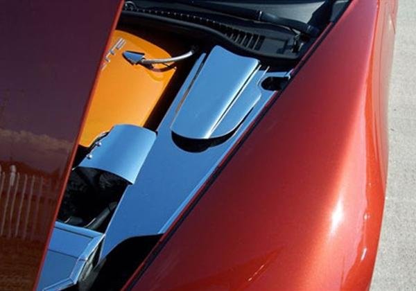 Corvette Inner Fender Covers 4 Pc. (Set) - Polished Stainless Steel : 2005-2013 C6
