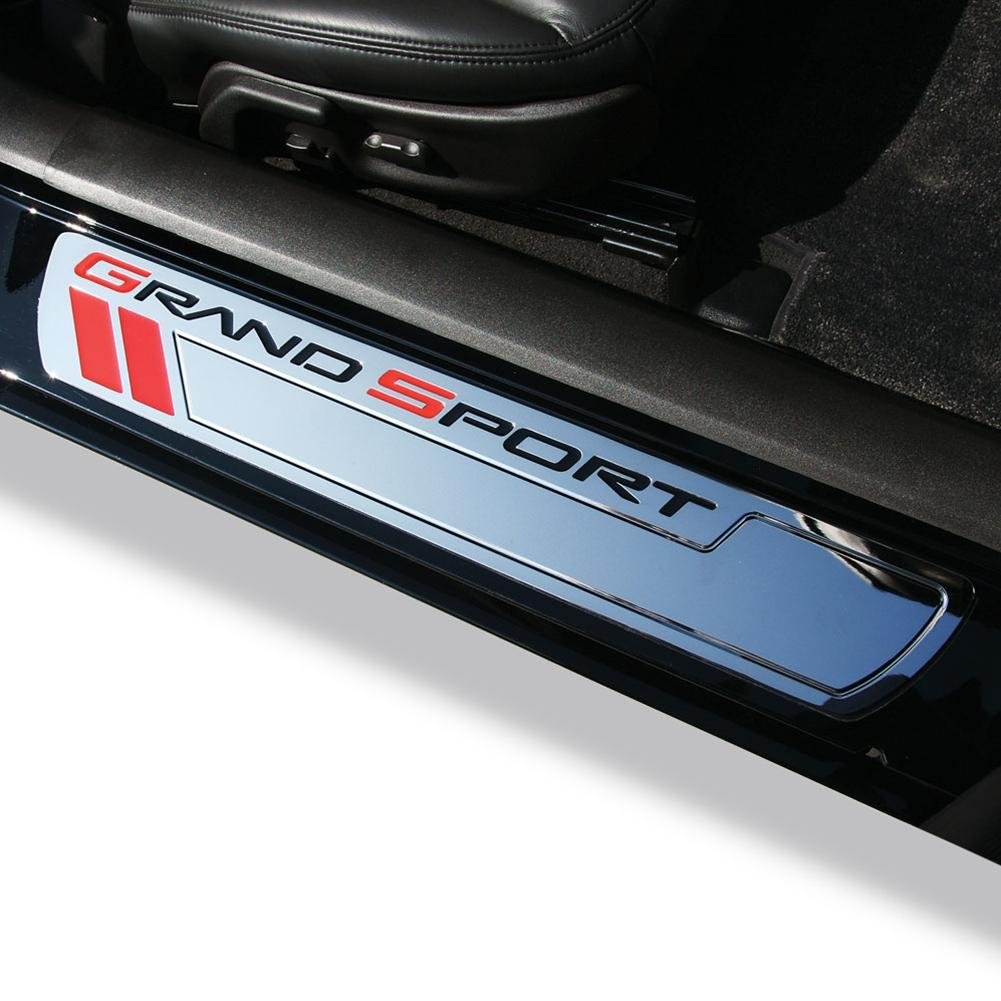 2010-2013 C6 Grand Sport Corvette Billet Chrome Door Sill Plate/Protectors