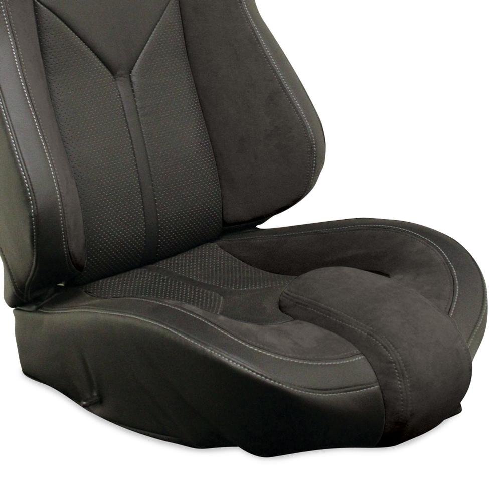 Corvette Sport Seat Foam & Seat Covers - Black/Dark Red Stitching : 2005 - 2013 C6, Z06, GS & ZR1