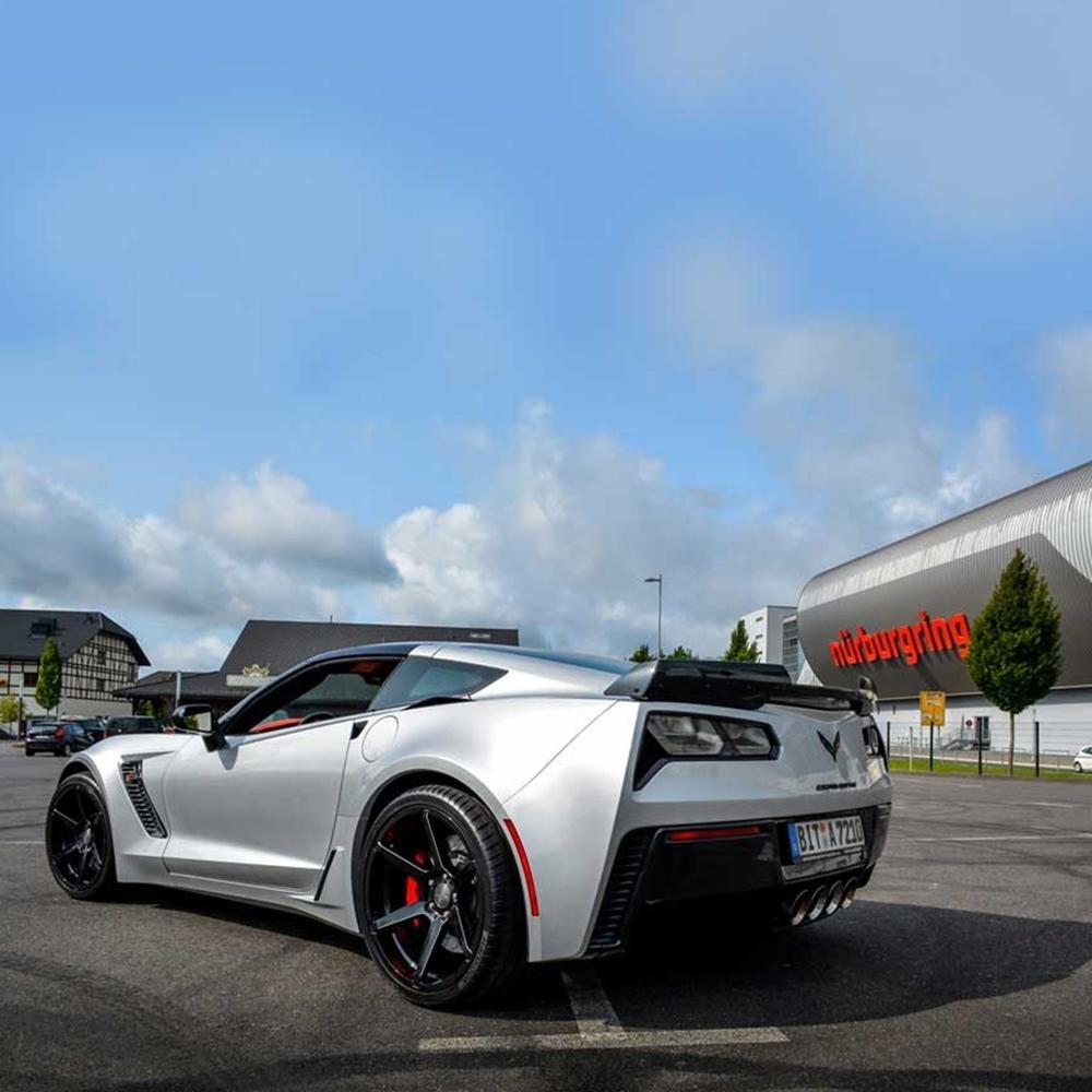 Corvette ACE Flow Form AFF06 Wheels - Gloss Black w/Milled Edge : C7 Z06