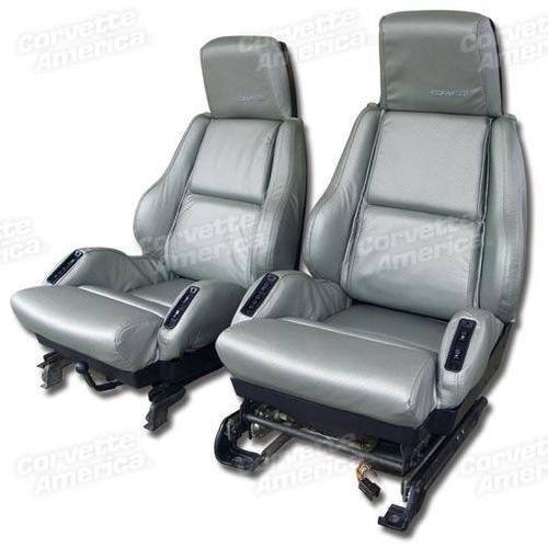 Corvette Leather Seat Covers. Gray Sport: 1984-1987