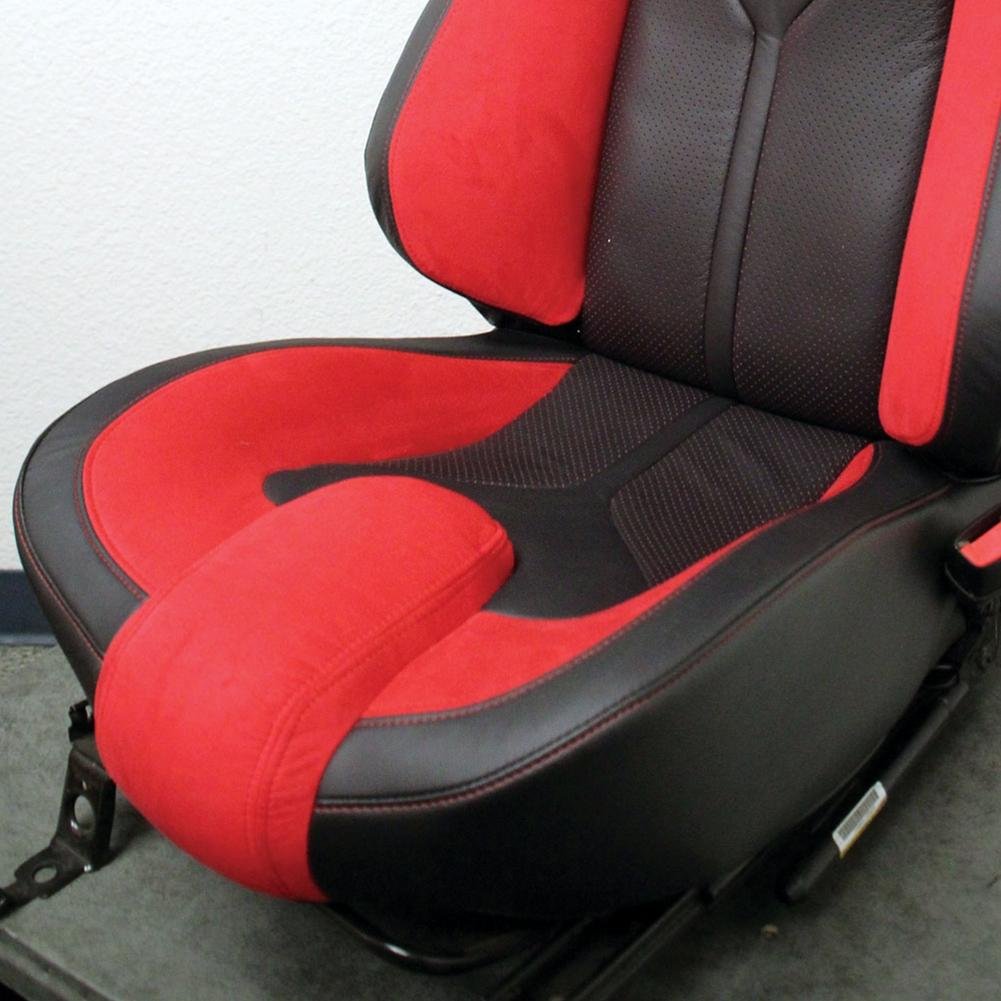 Corvette Sport Seat Foam & Seat Covers - Red/Black : 2005 - 2013 C6, Z06, GS & ZR1