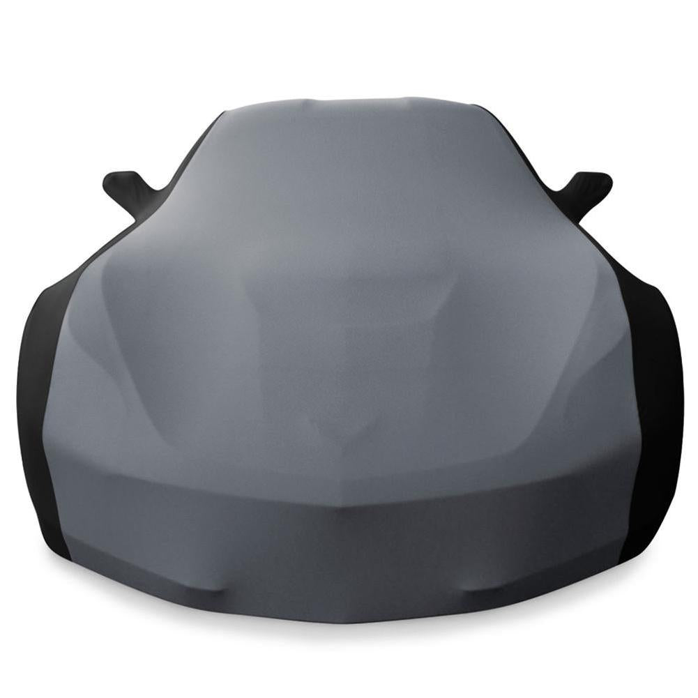 Corvette Ultraguard Stretch Satin Sport Car Cover - Gray/Black - Indoor : C7 Stingray, Z51, Z06, Grand Sport, ZR1