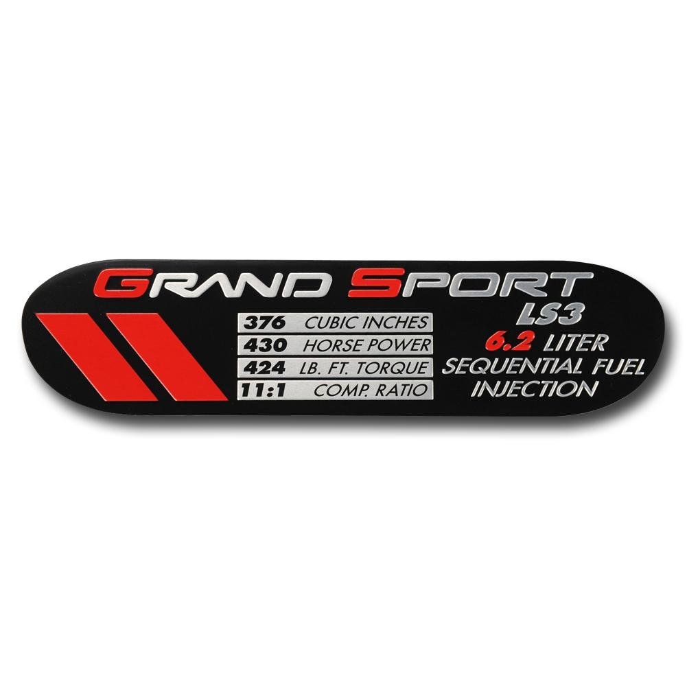 Corvette Engine ID Spec Plate : 2010-2013 Grand Sport LS3 430HP