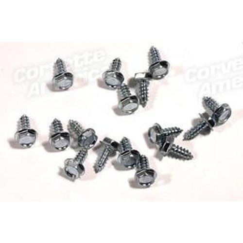 Corvette Door Access Plate Screws. 16 Piece Set: 1968-1982