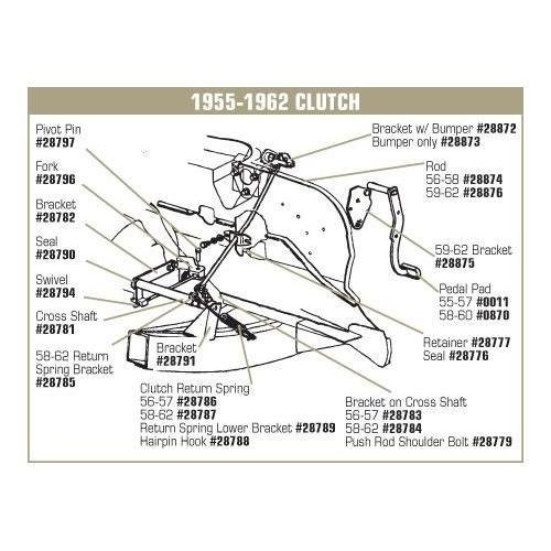 Corvette Clutch Return Spring Bracket.: 1956-1957