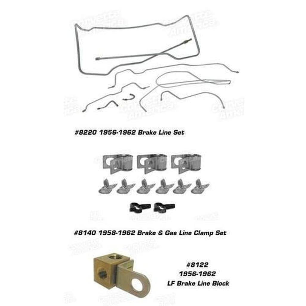 Corvette Brake Line Set. Steel Late: 1953