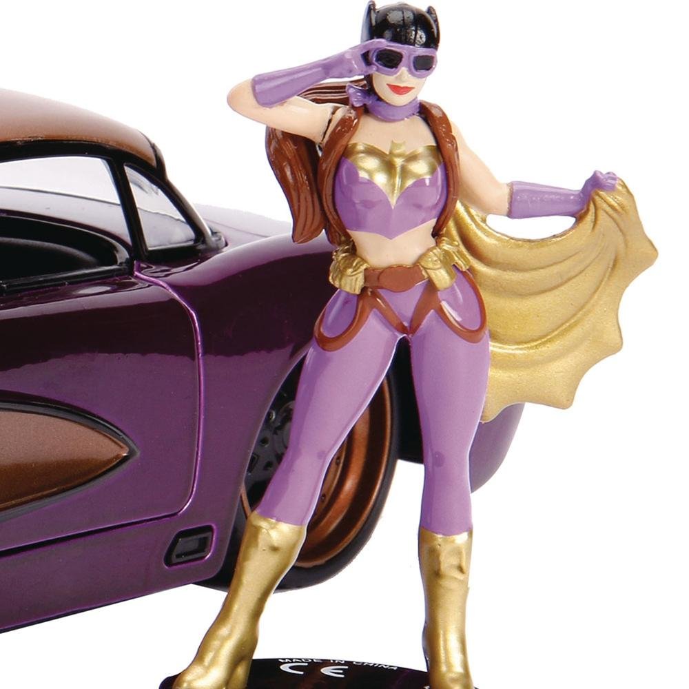 Corvette Purple with Batgirl Die-Cast Figure 1:24 - DC Comics Bombshells : 1957 C1