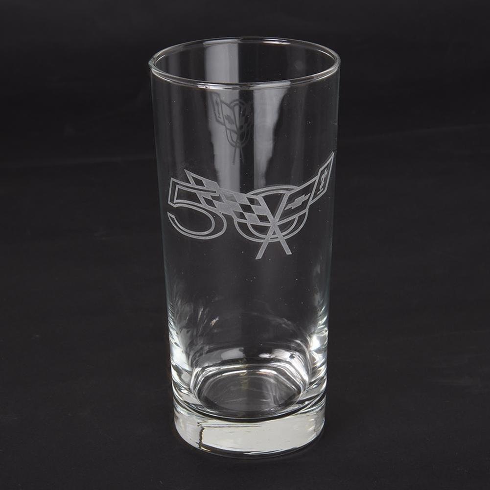 Corvette Beverage Glasses -Tall - 15oz. : C5 50th