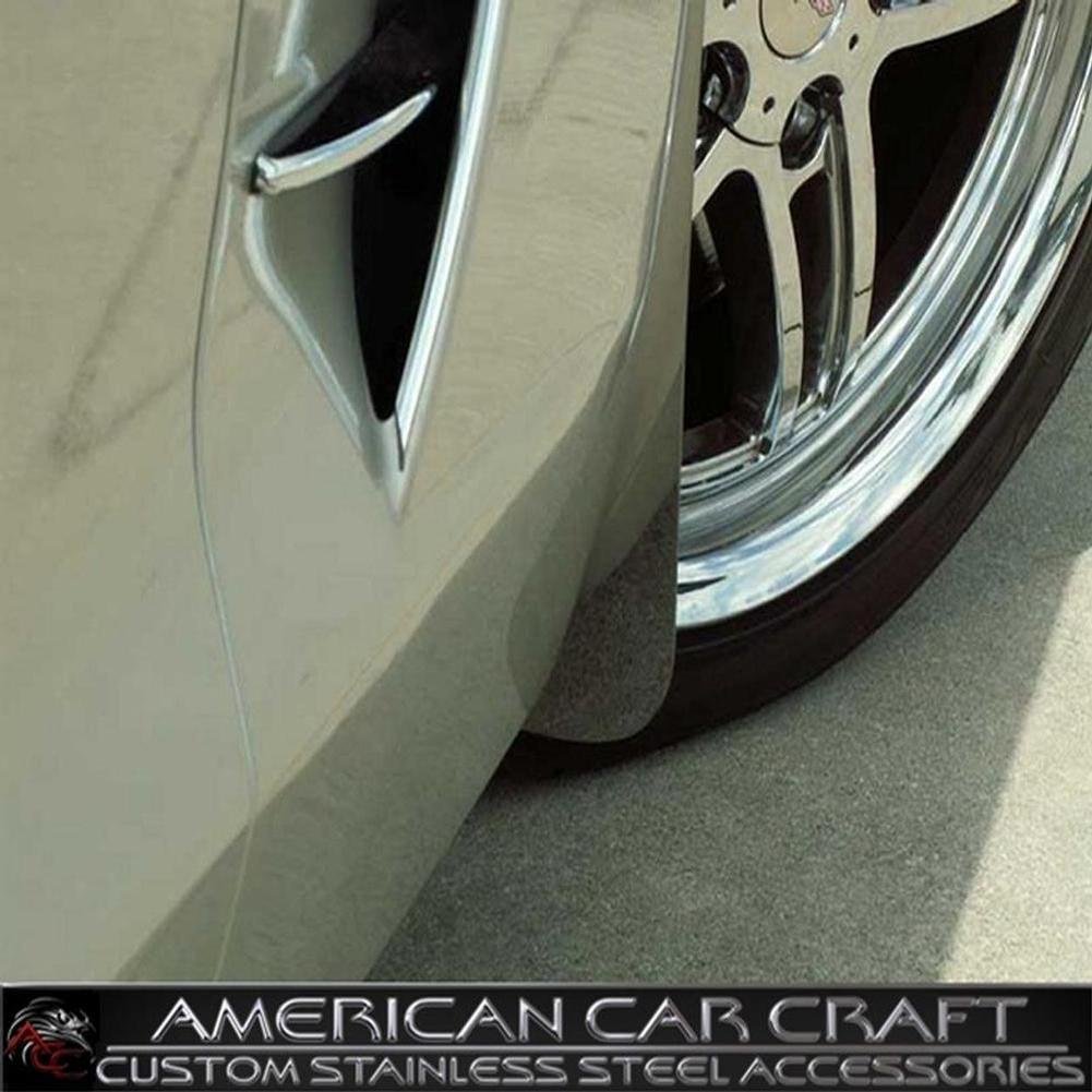 Corvette Splash Guards - Polished Stainless Steel (Front only) : 2005-2013 C6