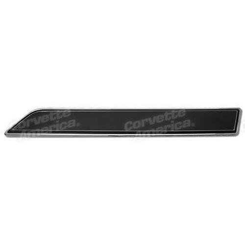 Corvette Door Panel Insert Plate W/Black Insert. RH: 1977