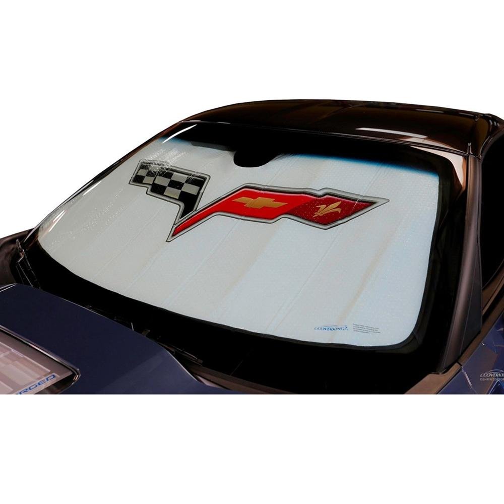 Corvette Folding Insulated Windshield Sun Shade : 2005 - 2013 C6