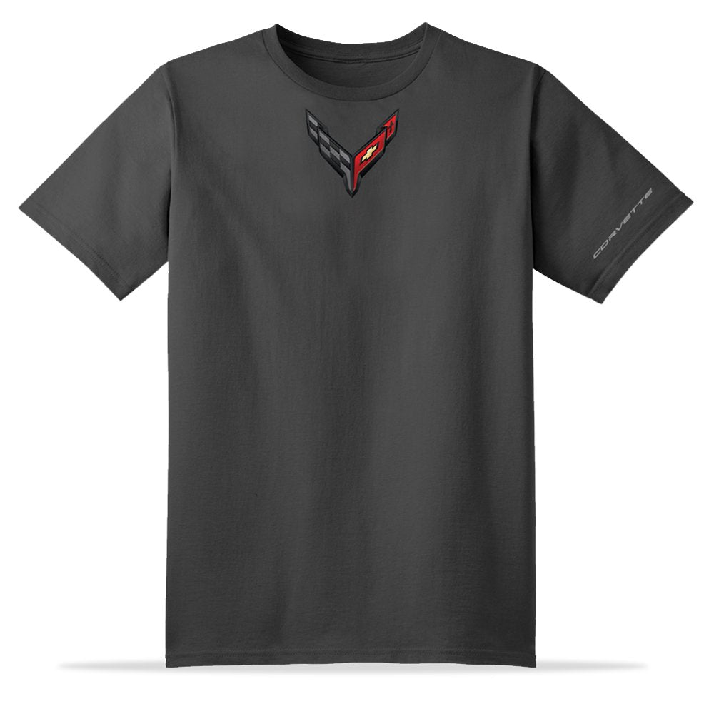 Corvette Next Generation Carbon Badge T-shirt : Charcoal