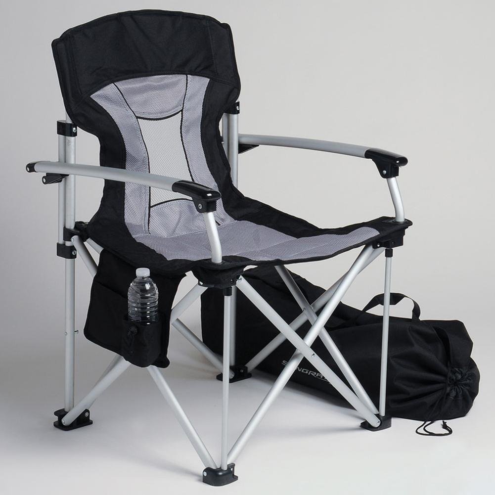 Corvette Travel Chair with C7 Stingray Logo Black/Grey