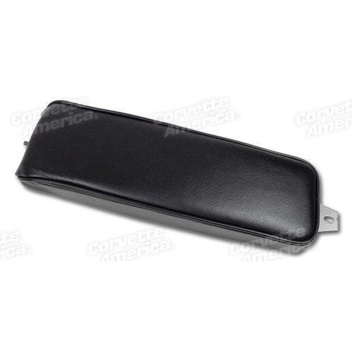 Corvette Center Armrest. Black Leather: 1963-1966