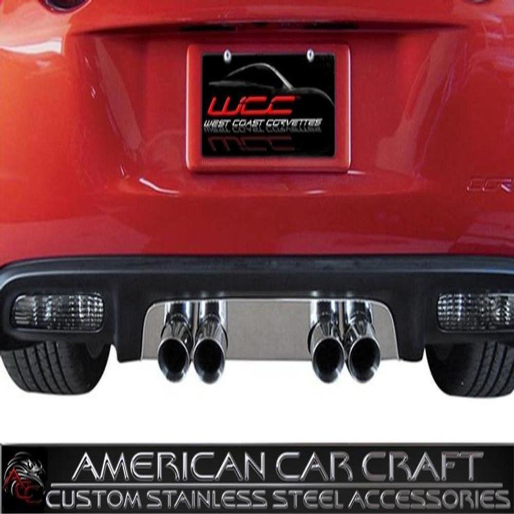 Corvette Exhaust Port Filler Panel - Polished Stainless Steel for NPP Dual-Mode Exhaust : 2008-2013 C6 & Z06
