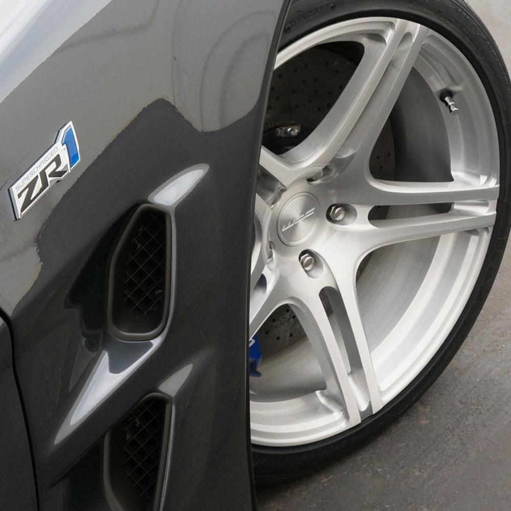 Corvette Custom Wheels - WCC 736 Monobloc Forged Series (Set) : Silver Brushed