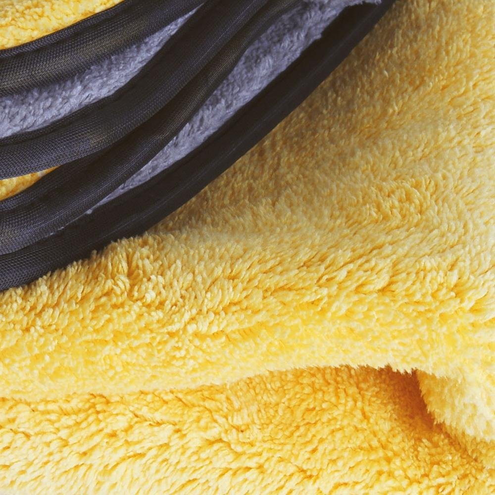 Liquid X Extra Thick Plush Microfiber Drying Towel : Gray/Yellow