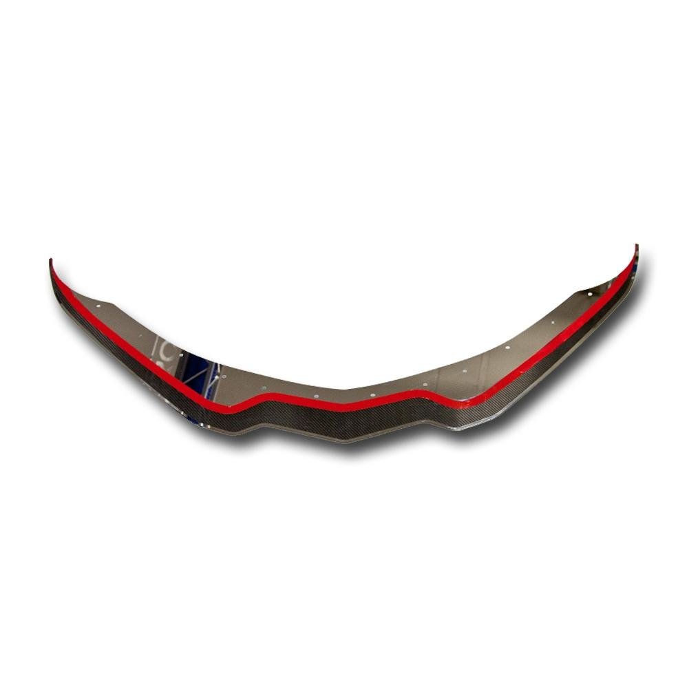 Corvette Front Lip Spoiler/Splitter Polished with Carbon Fiber Overlay : C7 Stingray