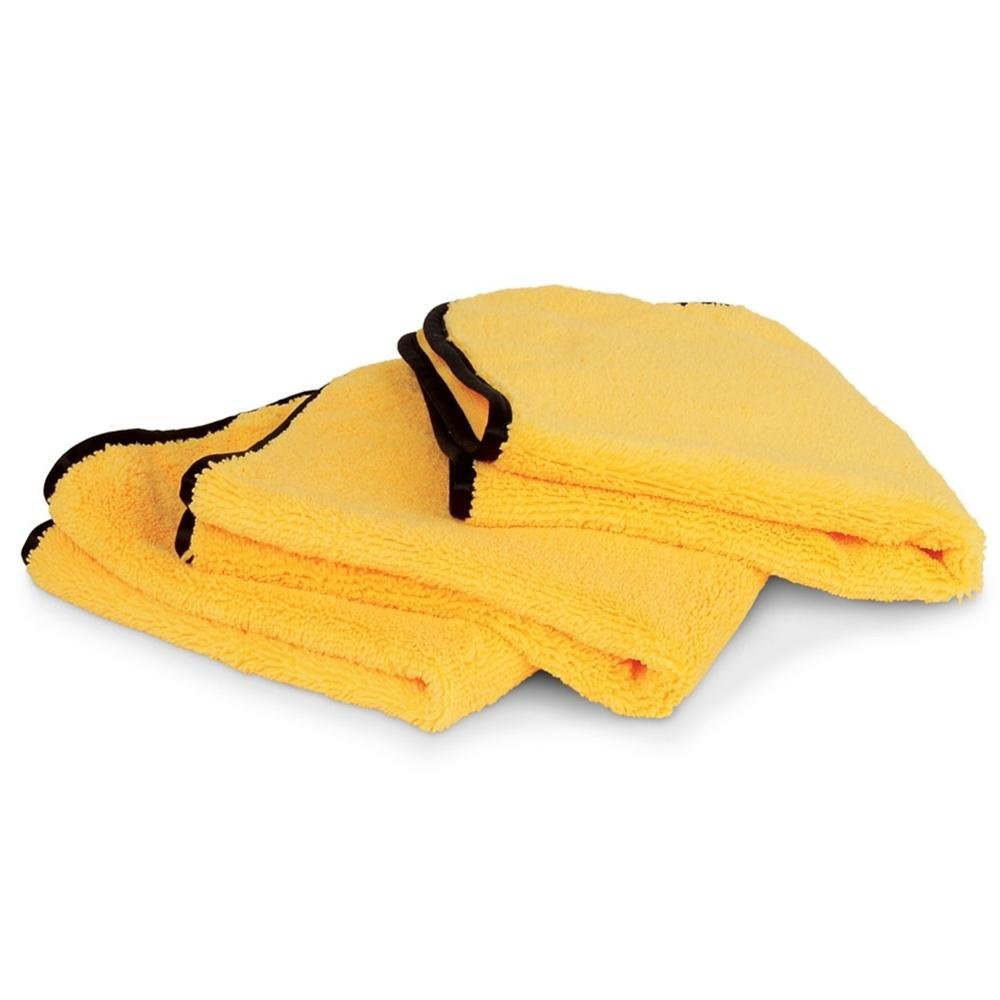 Liquid X Professional Grade Premium Microfiber Towel : Gold w/ Black Silk Edges 16