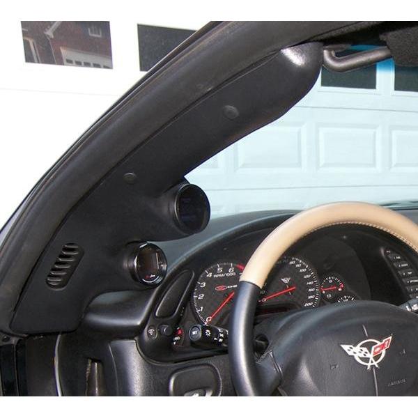 Corvette Dual Pillar Pod - Black : 1997-2004 C5 & Z06