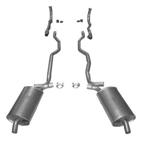 Corvette Exhaust System. 2 Inch - Separate Secondary Pipe & Muffler: 1963