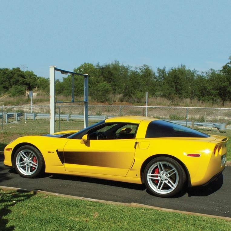 Corvette Door Side Graphic Sport Fade Decal 2 PC. - Black : 2005-2013 C6, Z06, ZR1, Grand Sport