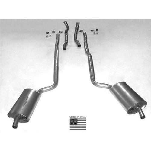 Corvette Exhaust System. 2.5 Inch 427 Auto-Welded Secondary Pipe & Muffler: 1966-1967