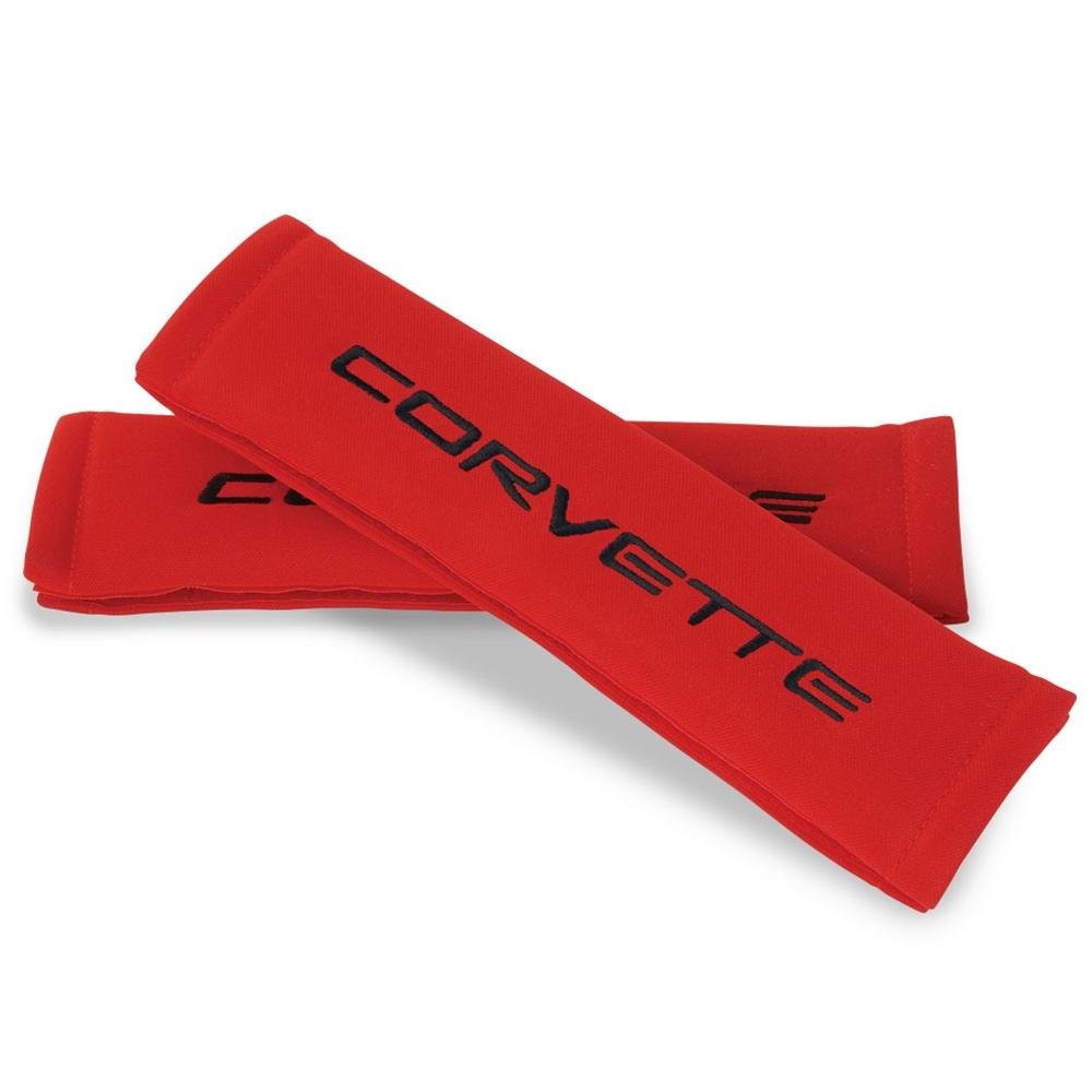 Corvette Seatbelt Harness Pad - Red : 1997-2004 C5