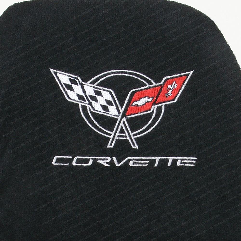 Corvette Center Console Cover - Embroidered Emblem - Seat Armour : 1997-2004 C5, Z06
