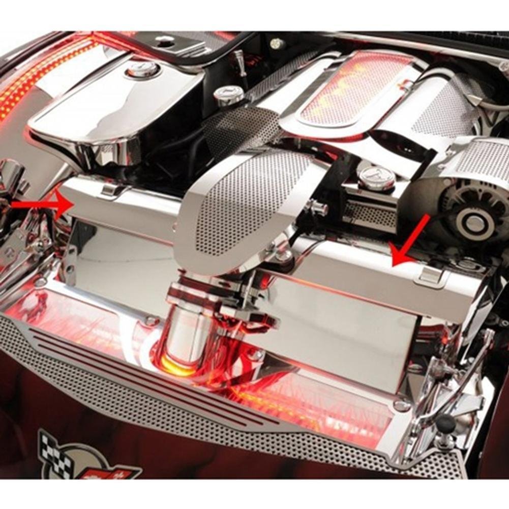 Corvette Radiator Cover - Polished Stainless Steel : 1997-2004 C5 & Z06