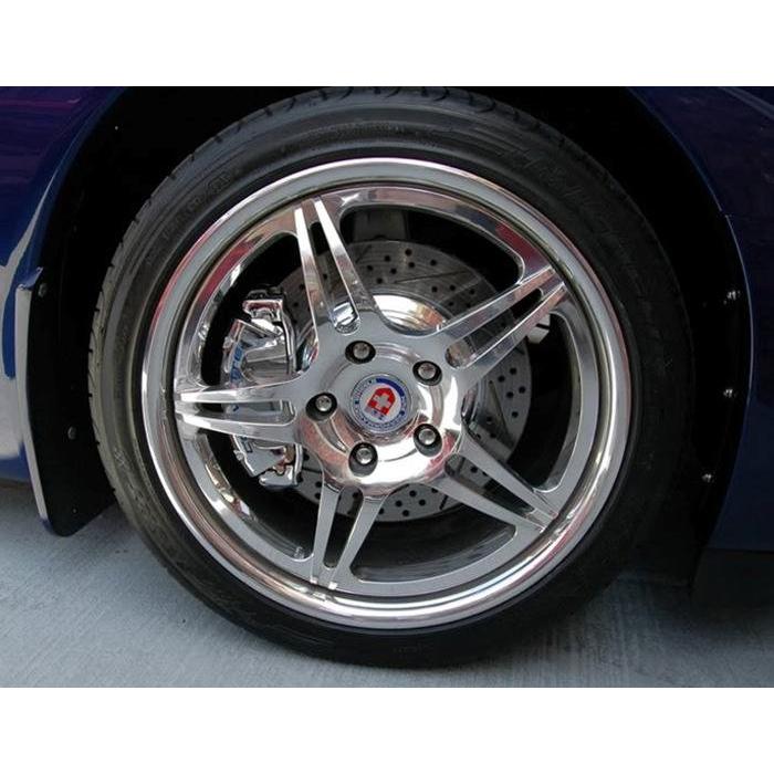 Corvette Brake Rotor Hub Covers - Chrome (Set) : 2005-2013 C6 Non-Z51