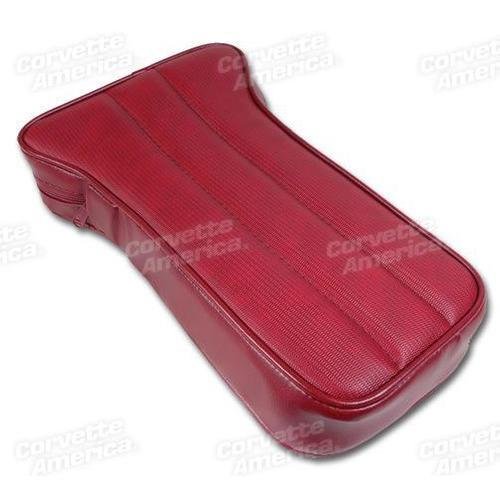 Corvette Center Armrest. Oxblood Vinyl: 1973-1975