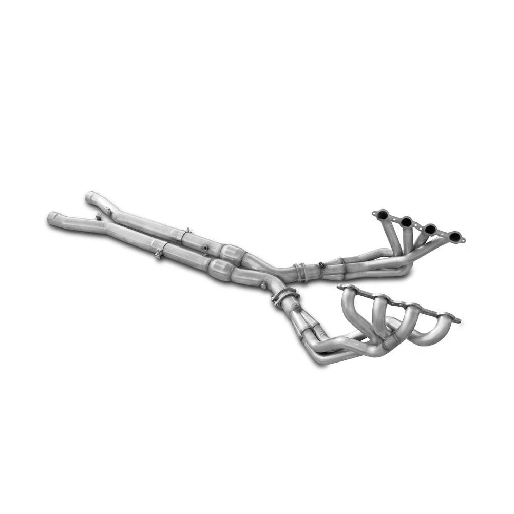 Corvette Headers - 1 7/8 Long Tube Headers with Hi-Flow Cats and X-pipe : 2006-2013 LS7 Z06