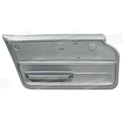 Corvette Door Panel. Silver Convertible With Felt LH: 1965-1966