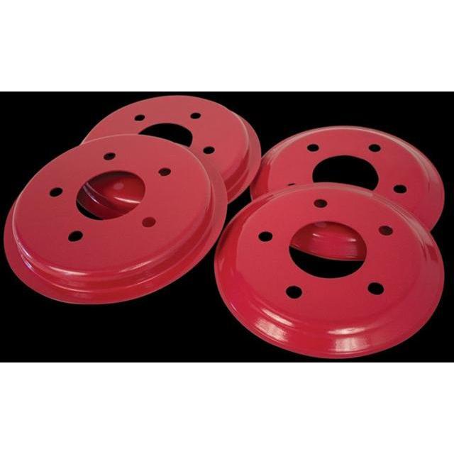 Corvette Brake Rotor Hub Covers - Red (Set) : 2005-2013 C6 Z51