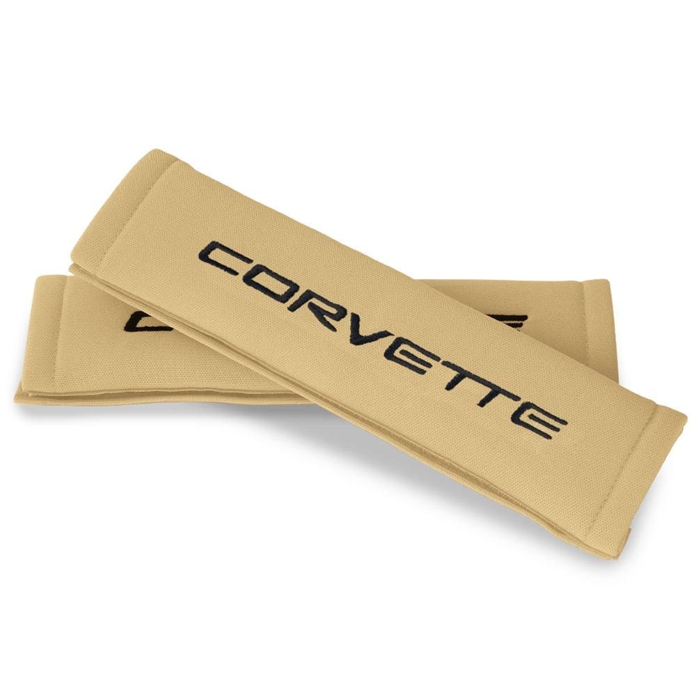 Corvette Seatbelt Harness Pad - Beige : 1997-2004 C5