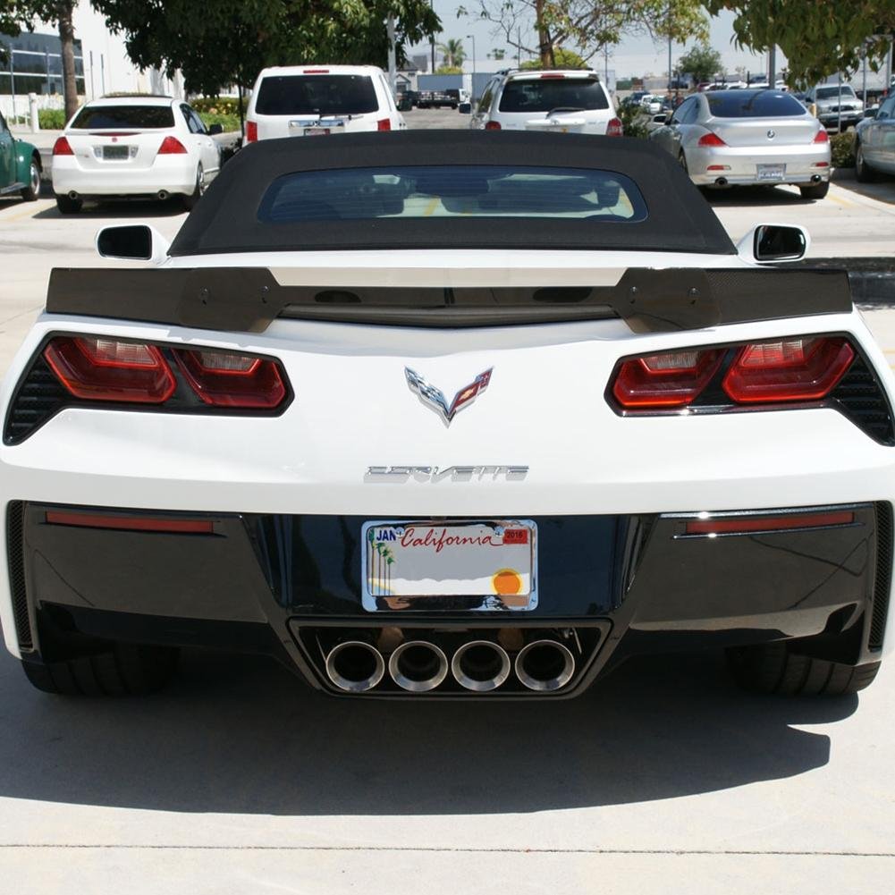 Corvette APR Performance Rear Deck Spoiler with Adjustable Wicker Bill - Carbon Fiber : C7 Stingray