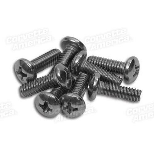 Corvette Park/Taillight Lens Screws. 8 Piece Set: 1956-1969