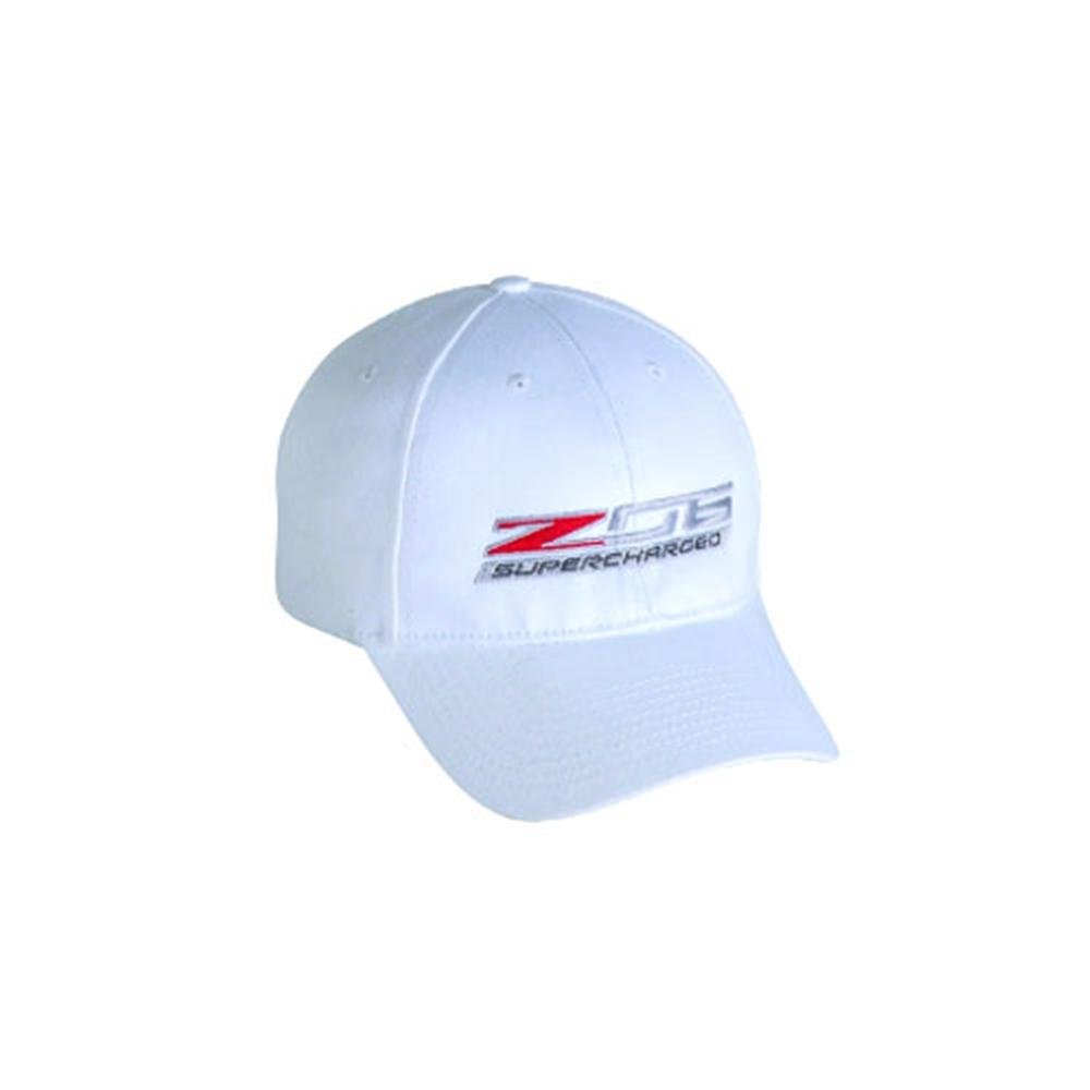 C7 Corvette Z06 Supercharged Logo Cap : White