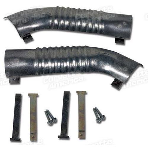 Corvette Exhaust Pipe Heat Shields. Rear Y: 1984-1994