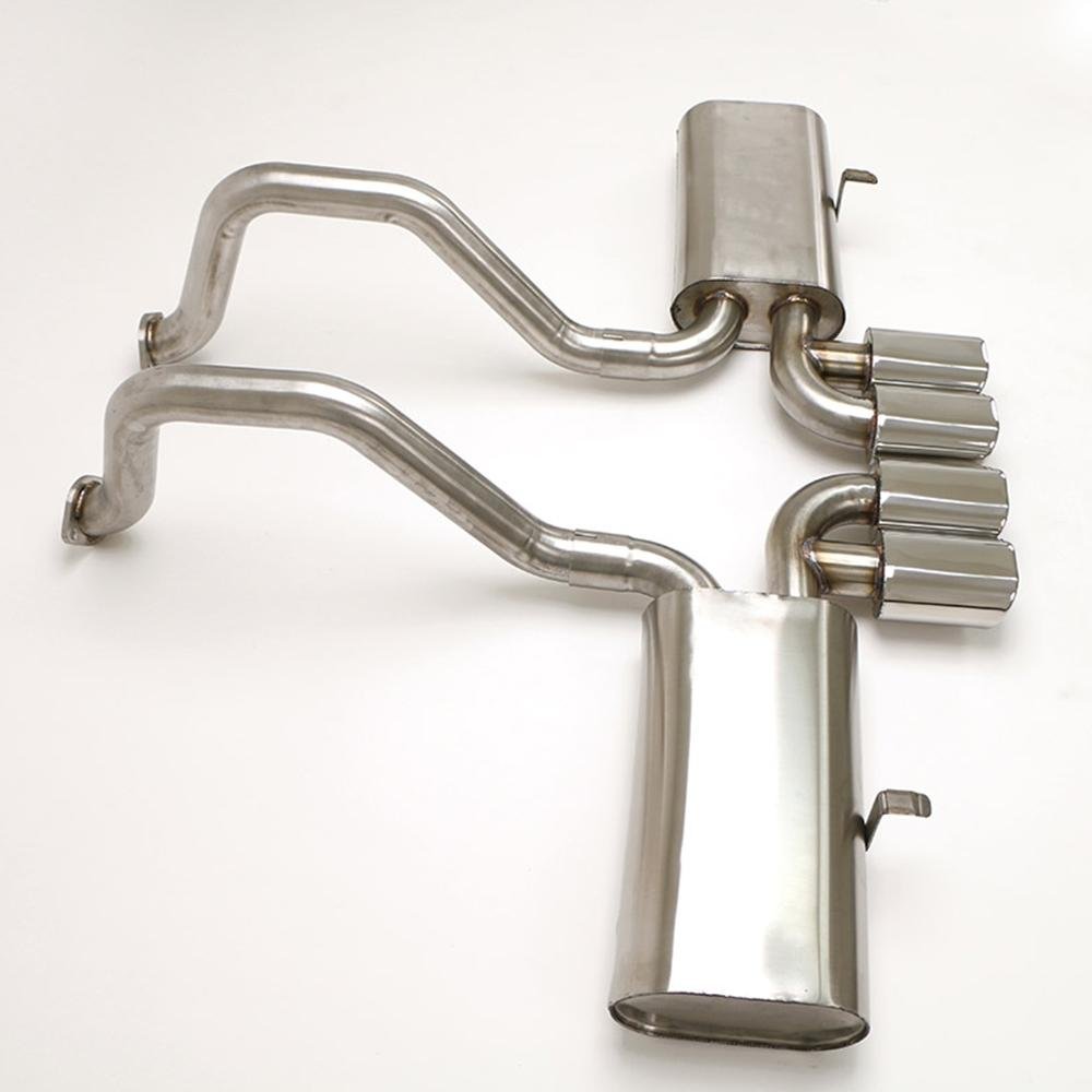 Corvette Exhaust System - B&B Route 66 w/Quad Oval Tips : 1997-2004 C5 & Z06