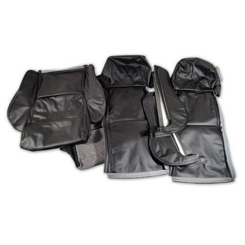 Corvette Driver Leather Seat Covers. Black Sport: 1984-1988
