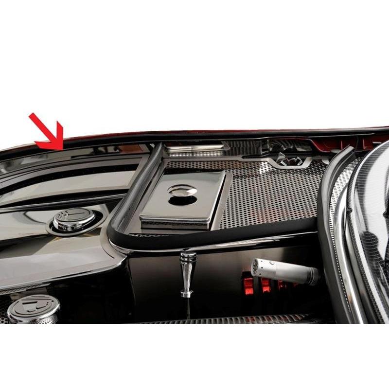 Corvette Inner Fender Liners with Top Caps 4 Pc. (Set) - Polished Stainless Steel : 1997-2004 C5 & Z06