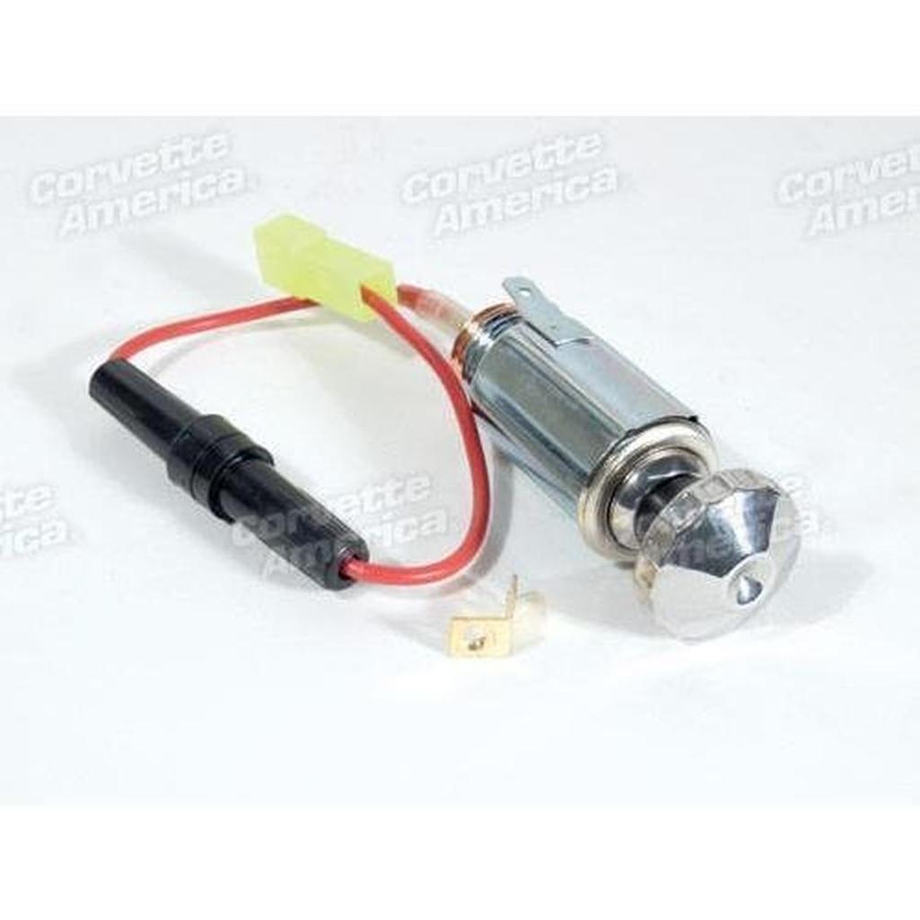 Corvette Cigarette Lighter W/Wiring & Housing: 1956-1957