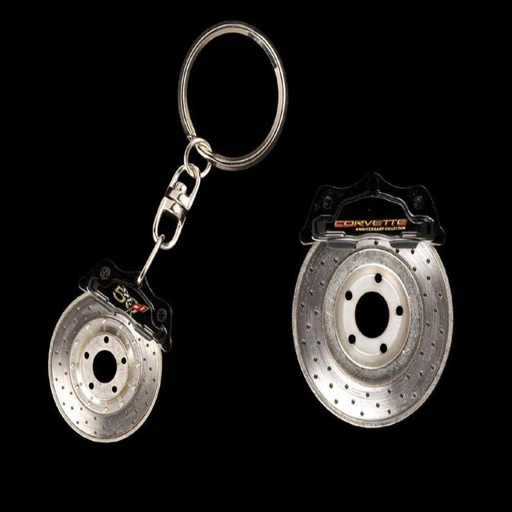 Corvette Brake Rotor Keychain with 50th Anniversary Logo