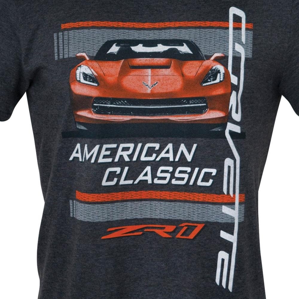 C7 Corvette ZR1 American Classic T-Shirt : Black/Orange
